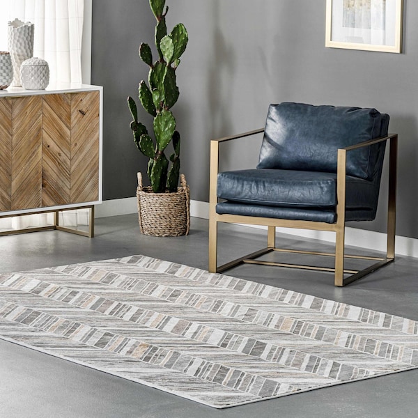 Nuloom Masha Modern Abstract Chevron Area Rug 2ft 8in x 8ft BDCH09A-2808 - main